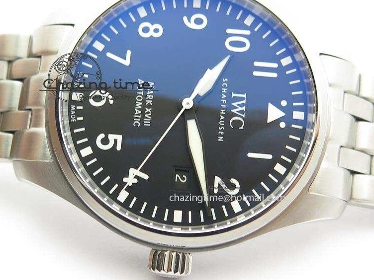 MIROTIME 0519 Compact Mark XVIII IW327001 SS Mk Maker Best Edition Black Dial On SS Bracelet A 7301